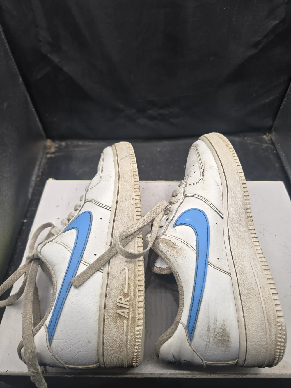 Nike Air Force 1 Low‎ White with Blue Swoosh
